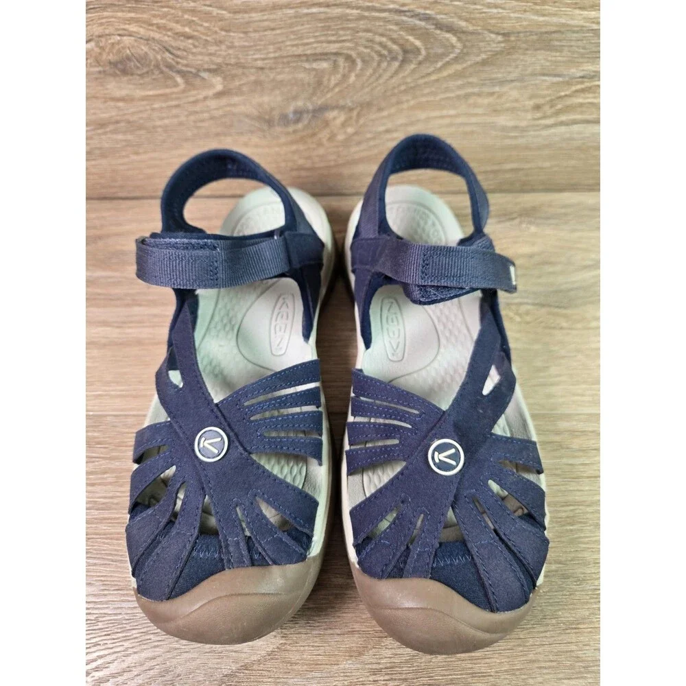 Keen Rose Sandals Womens 7 Hiking Fisherman Comfort Low Top Hook & Loop Blue